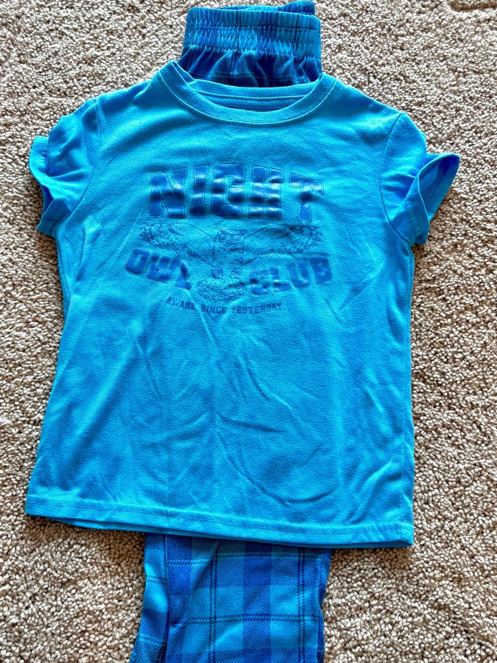 Cat & Jack Bright Blue Short Sleeve Pajama Set